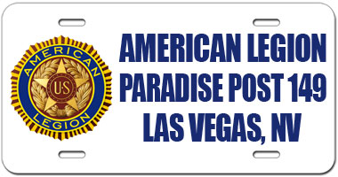 Paradise Post 149 License Plate